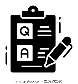 Question Answer Survey icon, Survey and Feedback, modern vector illustration 