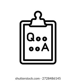 Question and answer survey icon, Line Vector graphics