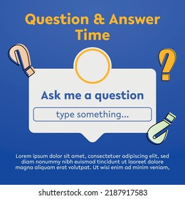 question and answer time for social media post template