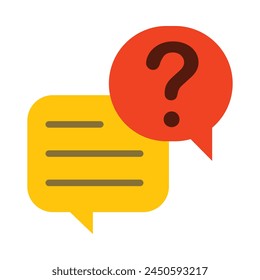 Question And Answer Vector Flat Icon Design Vector Flat Vector Flat Icon Design