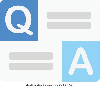 question and answer  vector flat illustration