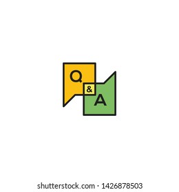 Question and answer . Vector icon template