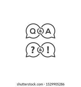 Question And Answer . Vector Icon Template