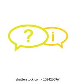 Question and answers icon, Question answer icon. Q&A symbol. Flat sign on white background. Vector.