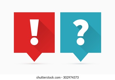 Question and answers icon, flat design