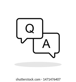 Question & Answers icon in trendy flat style. Speech bubble symbol for your web site design, logo, app, UI Vector EPS 10. 