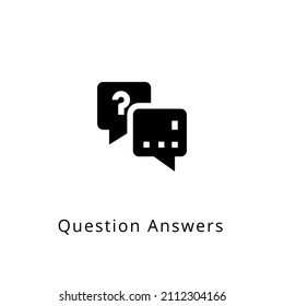 icono de respuestas de preguntas en vector. Logotipo