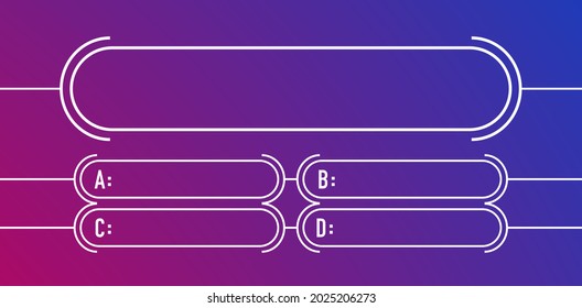Question and answers modern style vector template for quiz game, exam, tv show, school, examination test. Illustration 10 eps