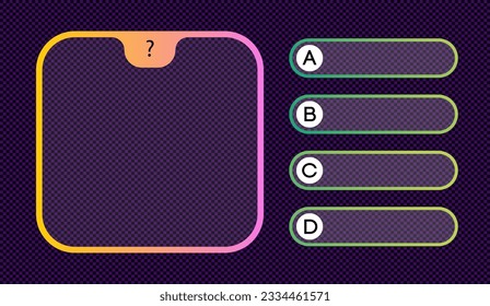 Question and answers neon vector style