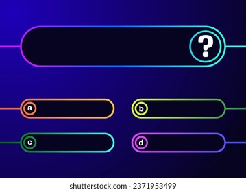 Question and answers windows design. Background for quiz game, template for exam, tv show, school, examination test. Bright Quiz Time design