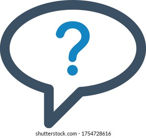 Question ask icon (vector illustration)