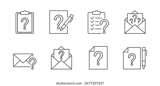 pergunta. para fazer perguntas. ícones. procure respostas para perguntas. perguntas frequentes. ícone com perguntas. faixa. anúncio. linhas pretas.