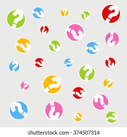 question background multi color bubbles