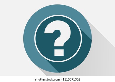Question blue icon.