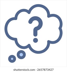 Question Blue Icon Vector Illustration