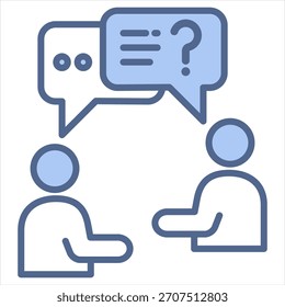 Pregunta Ilustración vectorial de icono azul