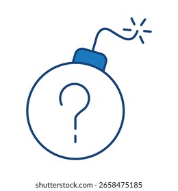 Frage Blaue Linie Symbol. Fragezeichen, Denken, Fragen, Antworten, Hilfe Bearbeitbare Strichvektorgrafik