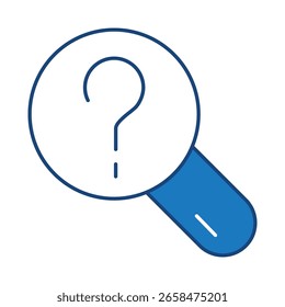 Ícone De Linha Azul De Pergunta. Ponto de Interrogação, Pensar, Perguntar, Responder, Ajuda Editável Traçado Vetor Ilustração