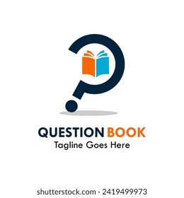 Question book design logo template illustration