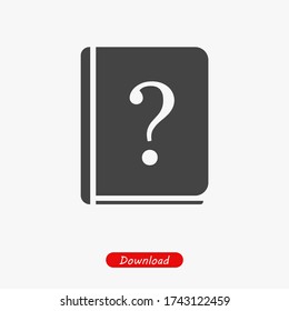 Icono de libro de preguntas eps 10