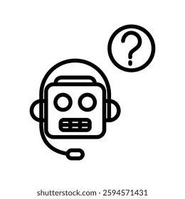 question bot icon vector design in trendy style