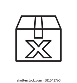 question box icon illustration isolated vector sign symbol