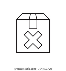 question box icon illustration isolated vector sign symbol