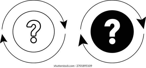 Frage-Feld-Symbolsatz. Markierungszeichen anfordern. Anfrage- und Helpdesk-Schilder. Symbole für Hilfe und Support
