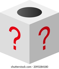 Ilustración vectorial aislada del cuadro de preguntas.