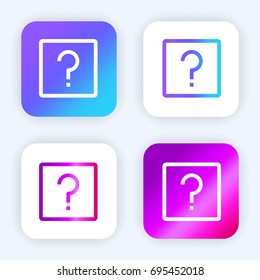Question bright purple and blue gradient app icon