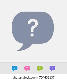Question Bubble - Granite Icons. A professional, pixel-perfect icon designed on a 32x32 pixel grid and redesigned on a 16x16 pixel grid for very small sizes.