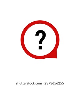 Question bubble icon. Ask survey vector sign
