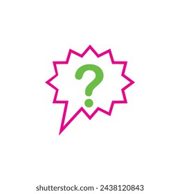 Icono de burbuja de preguntas en estilo de línea. Pida al ayudante que firme el símbolo del cuestionario. icono de signo de interrogación o preguntas frecuentes e información sobre la solución de respuesta de control de calidad. Haz una pregunta, pregunta, respuesta o problema