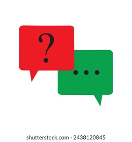 Question bubble icon in line style. Ask the helper to sign questionnaire symbol. question mark icon or FAQ questions and QA answer solution information. Ask a question, question answer sign or problem