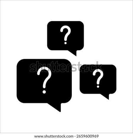 Question bubbles Icon. Symbol isolated white background. vector illustration. color editable.