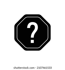 Question button icon design isolated on white background