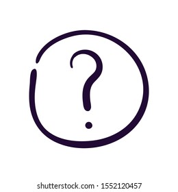 Question button icon vector illustration on white background Eps10