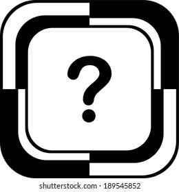 Question button mosaic square