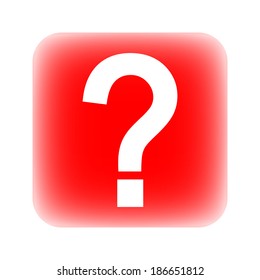 Question button on white background.