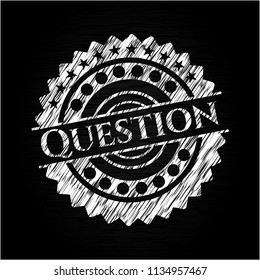 Question chalk emblem