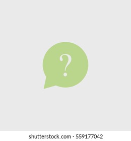 Question in chat bubble icon illustration isolated vector sign symbol