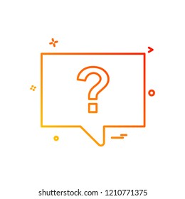 question chat sms icon vector design