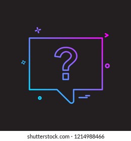question chat sms icon vector design