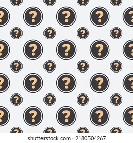 question in circle seamless pattern template