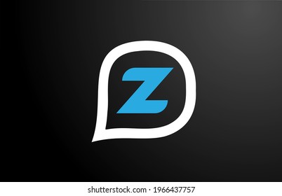 question cloud design of Z letter. Alphabet icon logo design. Corporate brading for products and company