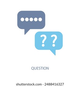 icono de línea de concepto de pregunta. Ilustración de elemento simple. concepto de pregunta diseño de símbolo de esquema.