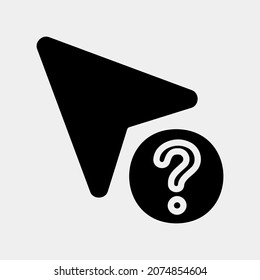 Question cursor icon vector illustration in solid style, use for website mobile app presentation