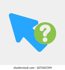 Question cursor icon vector illustration in flat style, use for website mobile app presentation