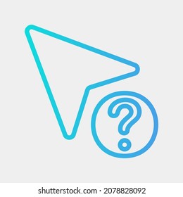 Question cursor icon vector illustration in gradient style, use for website mobile app presentation