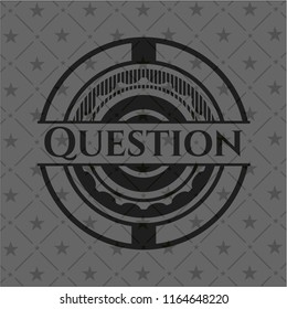 Question dark icon or emblem